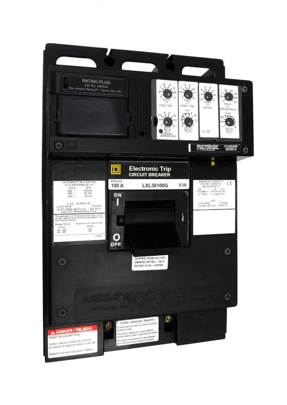 Square-D LXL36100G 100A 3 Pole LSIG MCCB – Bolt-On Mount – 600V AC