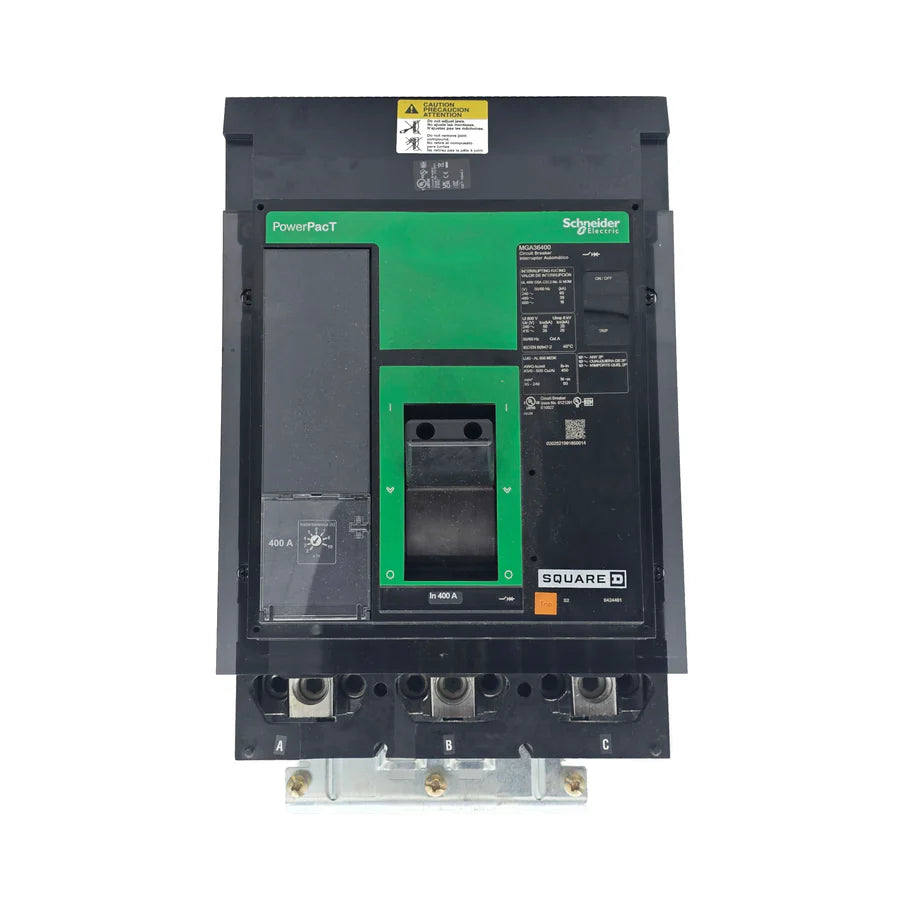 Square D MGA36400 400A 3 Pole Electronic MCCB – I-Line Plug In – 600V