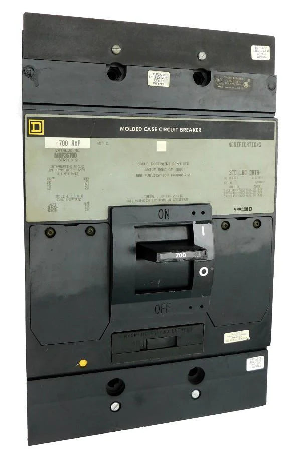 Square D MHP36700 700A 3 Poles Thermal Magnetic Molded Case Circuit Breaker – Panel Mounted – 600V