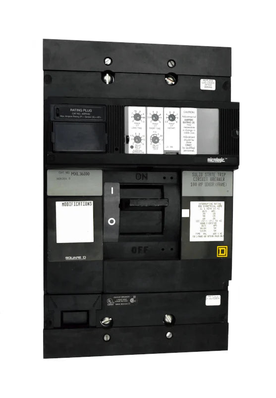 Square D MXL36100 100A 3 Poles Electronic Molded Case Circuit Breaker – Bolt On – 600V