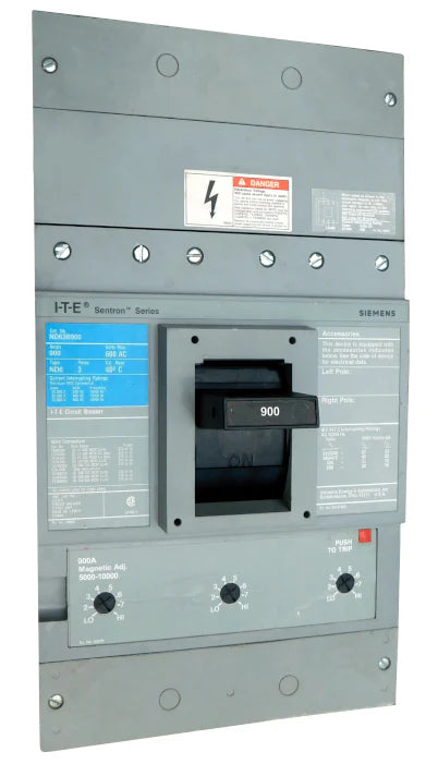 Siemens / ITE ND63B900 900A 3 Pole Molded Case Circuit Breaker – Bolt On – 600VAC
