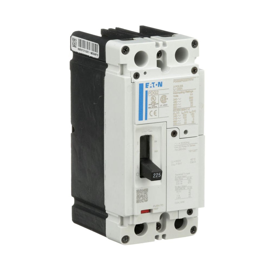 Eaton PDG22F0040TFFJ Power Defense Molded Case Circuit Breaker – 40A, 2-Pole, 600V, PD2 Global, 25 kAIC