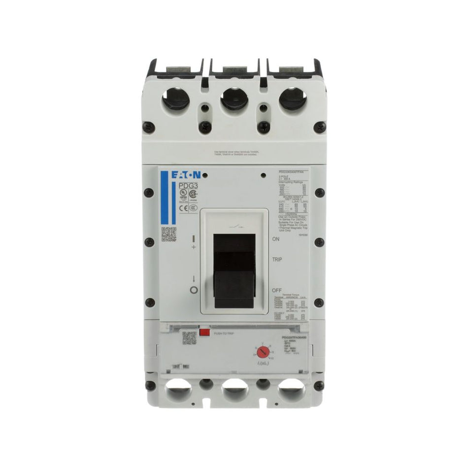 Eaton PDG33G0300TFAJ Power Defense Molded Case Circuit Breaker – 300A, 3-Pole, 600V, PD3 Global, 35 kAIC
