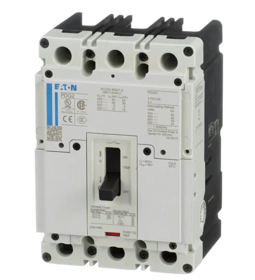Eaton PDG23F0090TFFJ Power Defense Molded Case Circuit Breaker – 90A, 3-Pole, 600V, PD2 Global, 25 kAIC