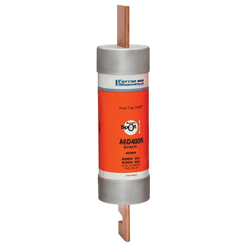 Mersen A6D400R Fuse – Class RK1 – 400A – 600VAC/600VDC – Time-Delay Blade Fuse (Amp-Trap 2000® SmartSpot®)