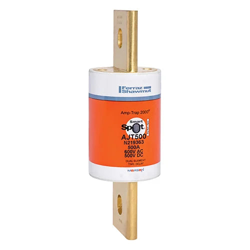 Mersen AJT500 Fuse – Class J – 500A – 600VAC/500VDC – Time-Delay Blade Fuse (Amp-Trap 2000® AJT)