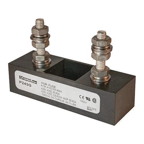 Mersen P243G Fuse Block – 600A – 1000VAC/1000VDC – 1-Pole Stud-Mount Fuse Holder
