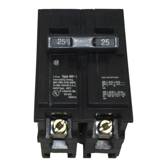 Siemens MP225 25A 2P Thermal Magnetic Circuit Breaker – Plug-In – 120/240V