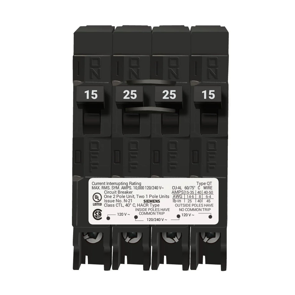 Q21525CT - Siemens - 25 Amp Molded Case Circuit Breaker