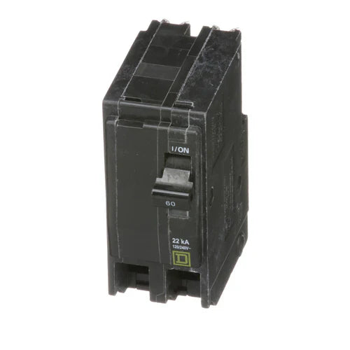 Square D QO260VH 60A 2-Pole Thermal Magnetic Circuit Breaker – Plug-In – 120/240V