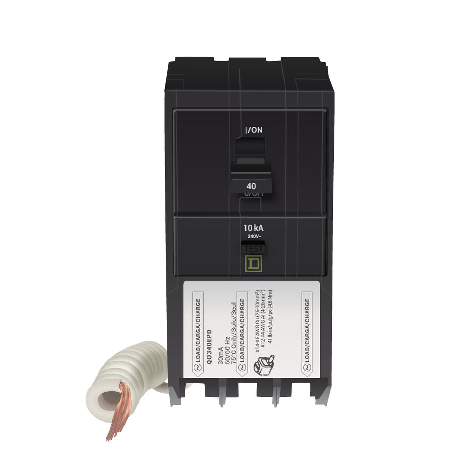 QO340EPD - Square D - 40 Amp GFEP Circuit Breaker