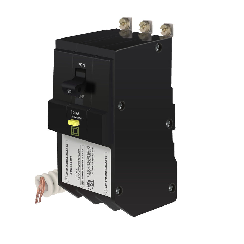 QOB320GFI - Square D - 20 Amp GFCI Breaker
