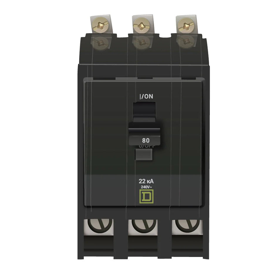 QOB380VH - Square D - 80 Amp 22kA Circuit Breaker