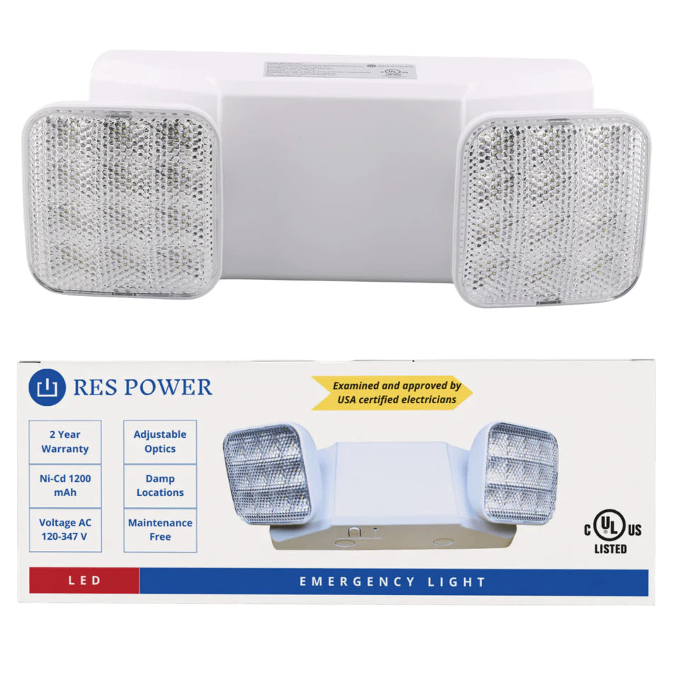 RES POWER RESEL2SWH LED Emergency Light – 2 Lamps – 180 Lumens
