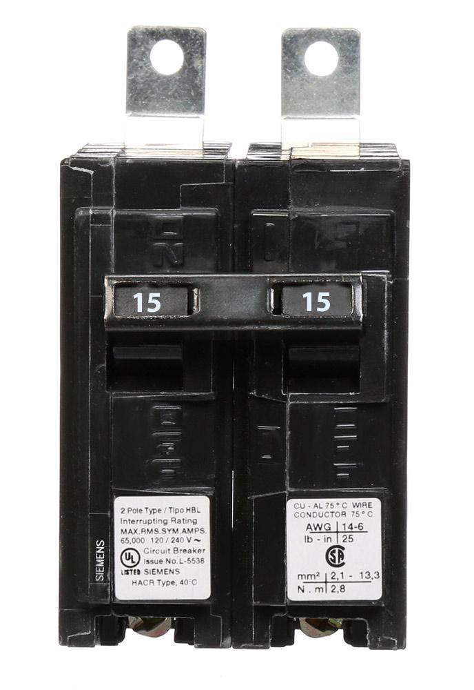 B215HH - Siemens - 15 Amp 22kA Circuit Breaker