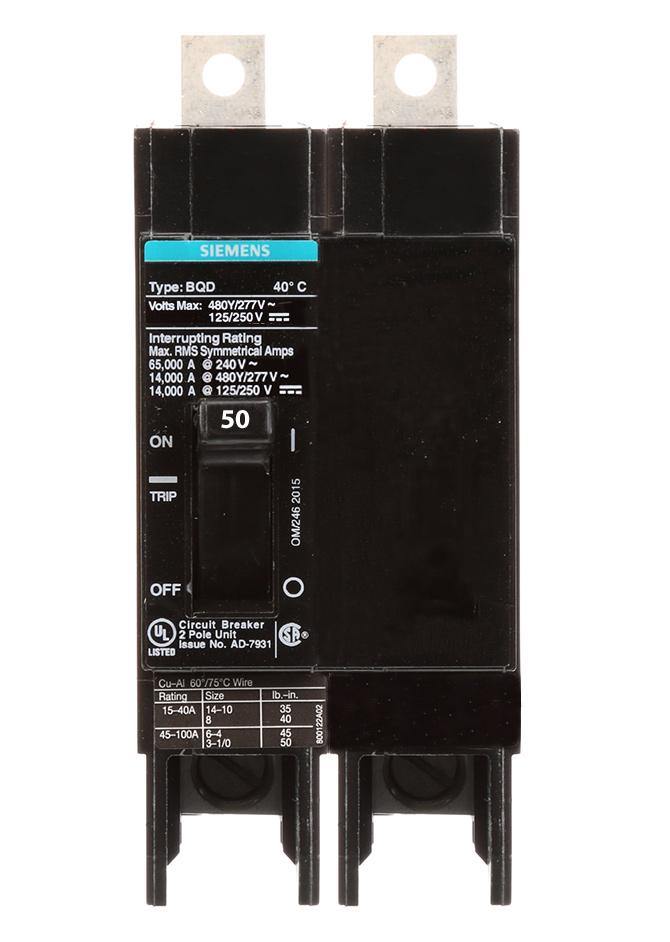 BQD250 - Siemens - 50 Amp Molded Case Circuit Breaker