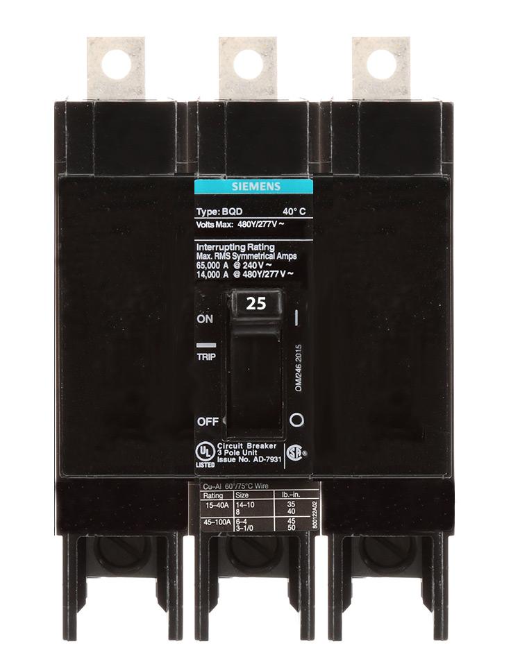 BQD325 - Siemens - 25 Amp Molded Case Circuit Breaker