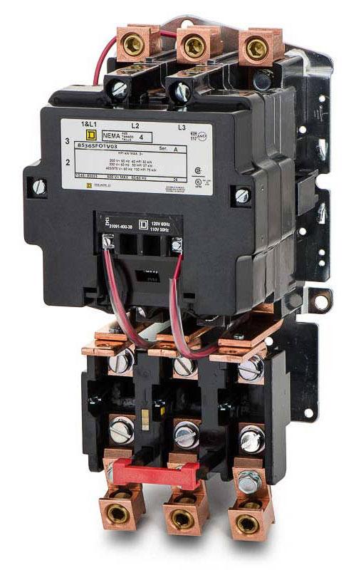 Square D 8536SFO1V03 Motor Starter – Class 8536 – Type S – NEMA Size 4 – 135A – 3 Pole – 240VAC Coil – Non-Reversing