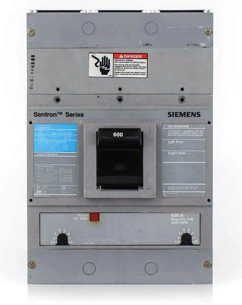 LXD62B600L - Siemens Feed-Thru 600V 600A 2 pole circuit breaker 35kA@480V