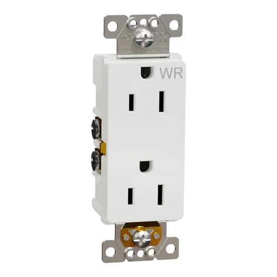 Square D SQR44104WH 15A 2-Pole Duplex Receptacle – Flush Mount – 125V AC