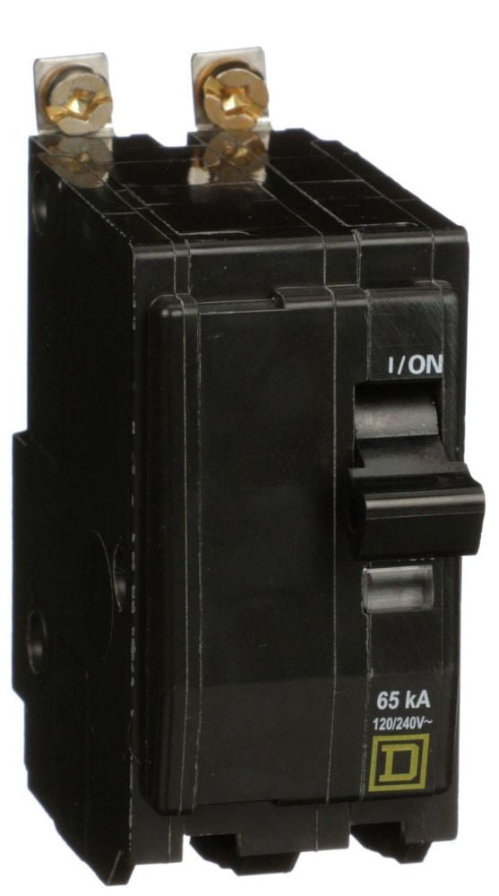 Square D QHB215 QO Miniature Bolt-On Circuit Breaker – 15A – 2 Pole – 120/240V – 65kAIC – Thermal Magnetic – Visi-Trip – NQ Panelboard