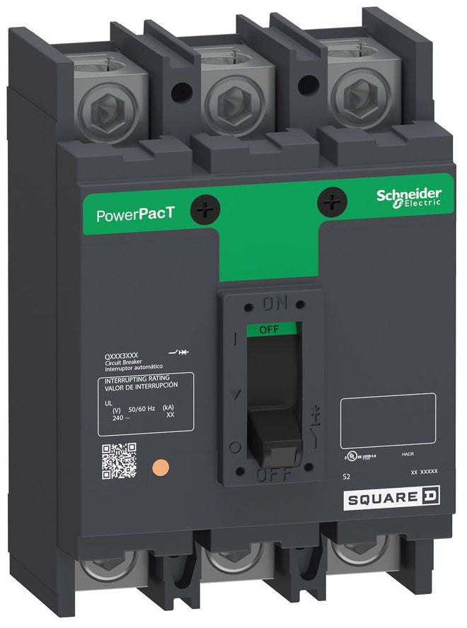 Square D QGP32225TM PowerPact Q-Frame Molded Case Circuit Breaker – 225A – 3 Pole – 240V – 65kAIC – Thermal Magnetic – Unit Mount – Lugs/Stud Terminals