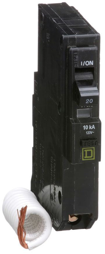 Square D QOB115EPD Equipment Protection Molded Case Circuit Breaker – 15A – 1 Pole – 120V – Bolt-On – 30mA Ground Fault – QO Series