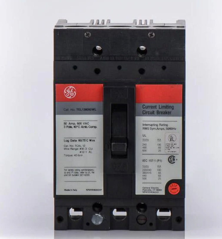 General Electric TEL136070WL – 3-Pole 70 A 600 V AC Molded Case Breaker, Thermal-Magnetic, 65 kAIC @ 480 V