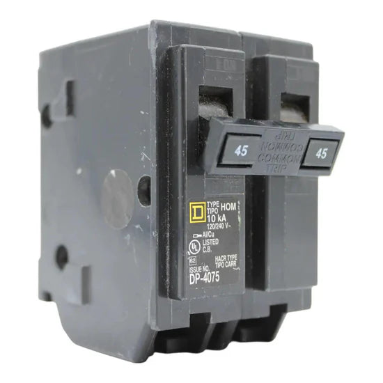 Square D HOM245 45A 2-Pole Standard Circuit Breaker – Plug-In – 120/240V
