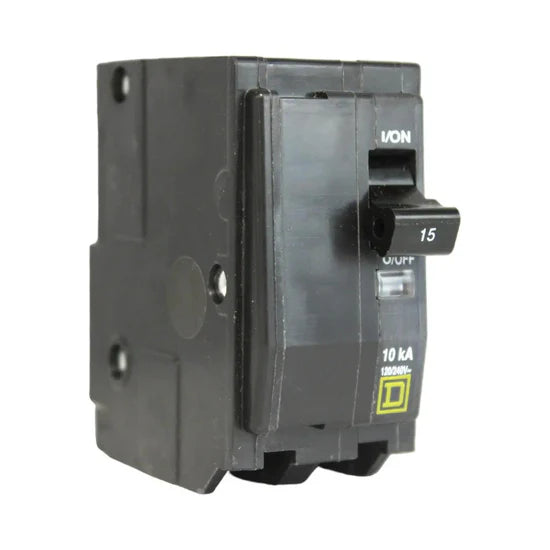 Square D QO215 15A 2-Pole Standard Trip Circuit Breaker – Plug-In – 240V