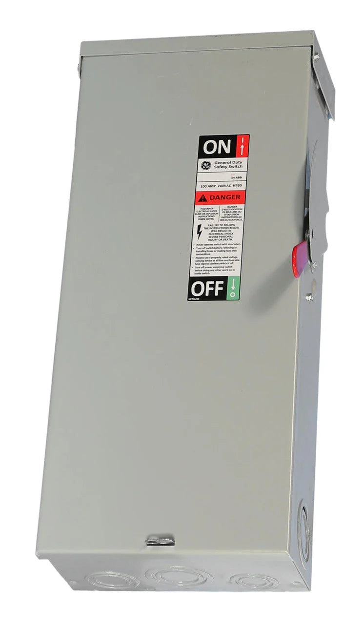 TG4323R – General Electric 100A 240V 3-Pole Fusible Safety Switch NEMA 3R