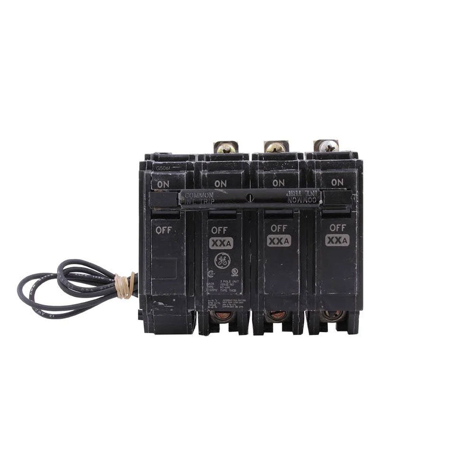 GE THQB32030ST1 30A 3 Pole 240V Bolt-On Circuit Breaker w/ Shunt Trip 10kA @240V
