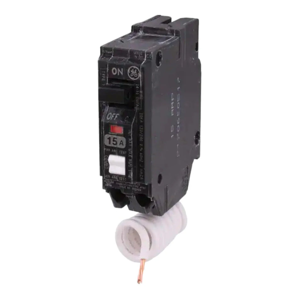 GE THQL1115AF2 Q Line 15A 1-Pole AFCI Pigtail Neutral Circuit Breaker – 120V