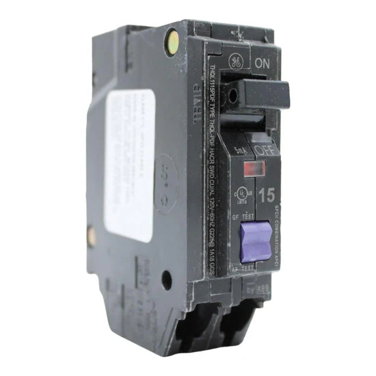 GE Q Line THQL1115PDF 15A Single-Pole Arc/Leakage Fault Breaker – Plug-On Neutral – 120V AC