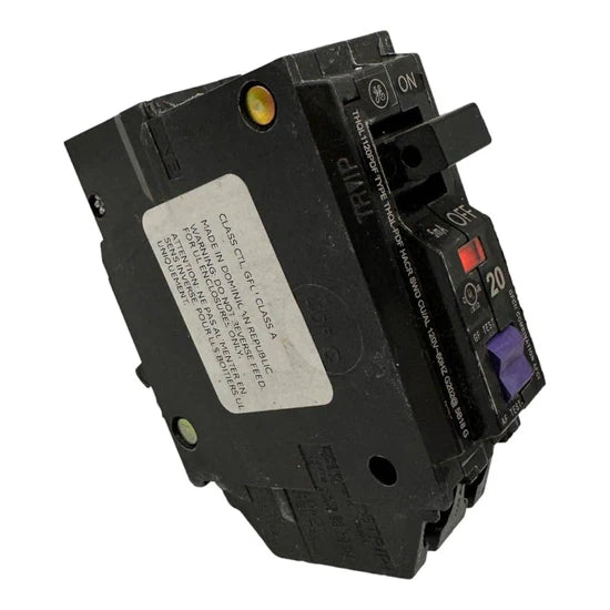 GE Q Line THQL1120PDF 20A Single-Pole Arc/Leakage Fault Breaker – Plug-On Neutral – 120V AC