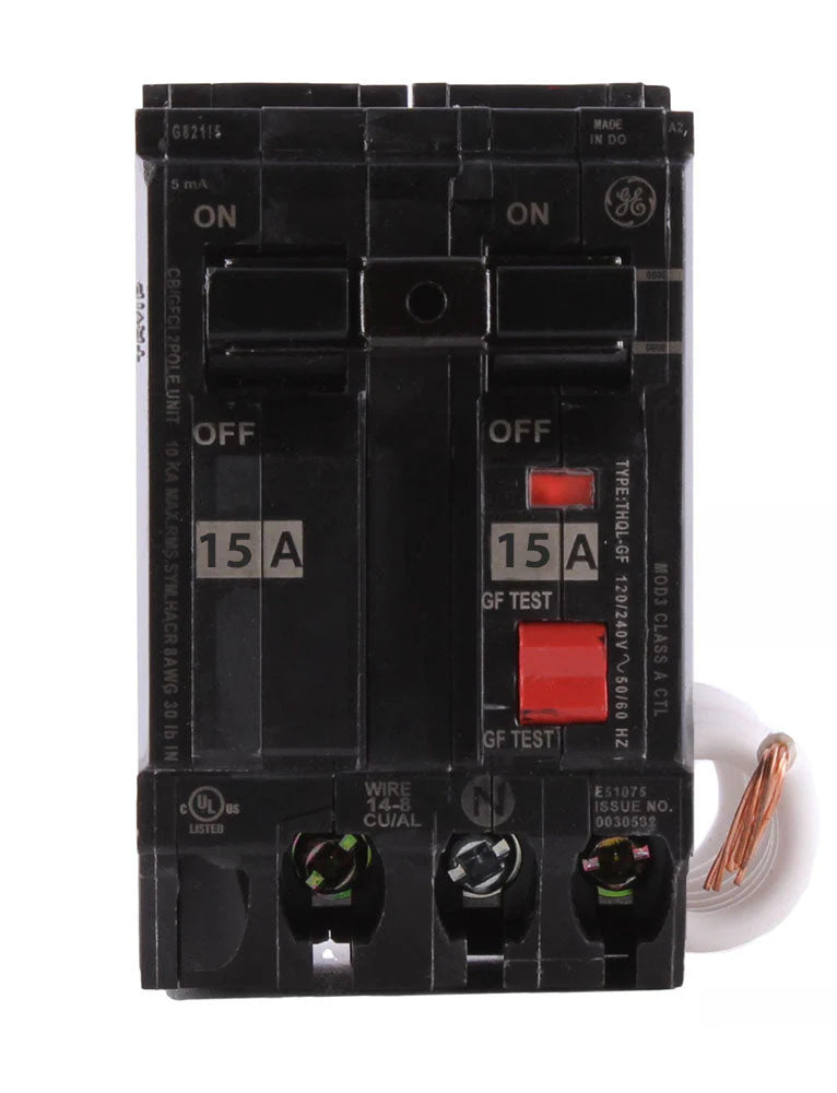 THQL2115GFT - GE - 15 Amp GFCI Circuit Breaker