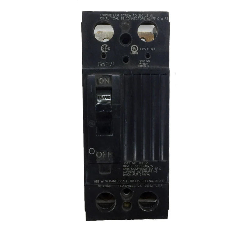 GE TQD22150 150 Amp 2 Pole 240V Bolt-On Circuit Breaker Q-Line 10kAIC