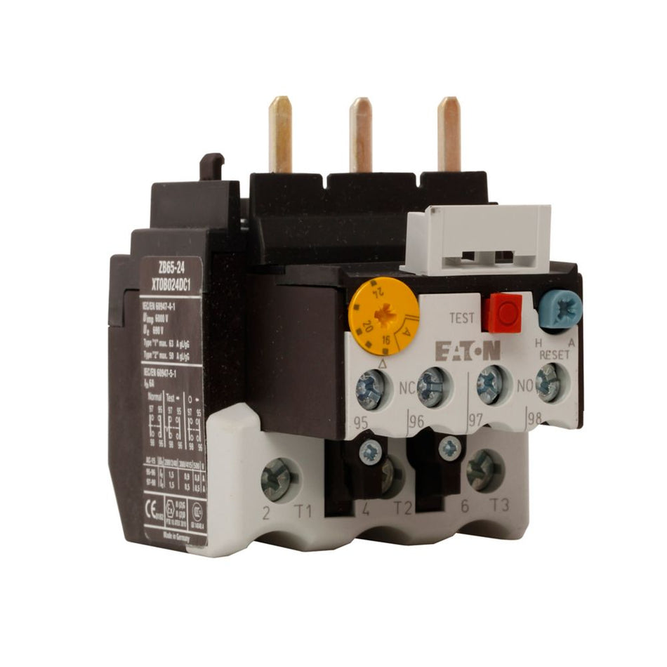 Eaton XTOB057DC1 XT IEC Bimetallic Overload Relay – 40–57A, Direct Mount, 55 mm Frame