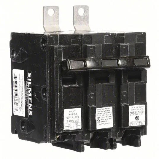 Siemens B22000S01 Molded Case Circuit Breaker – 20A – 2 Pole – 120/240V – 10kAIC – Factory-Installed 120V Shunt Trip