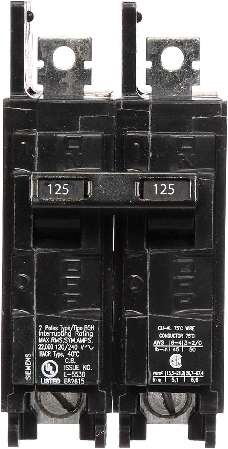 BQ2B125H - Siemens - 125 Amp Molded Case Circuit Breaker