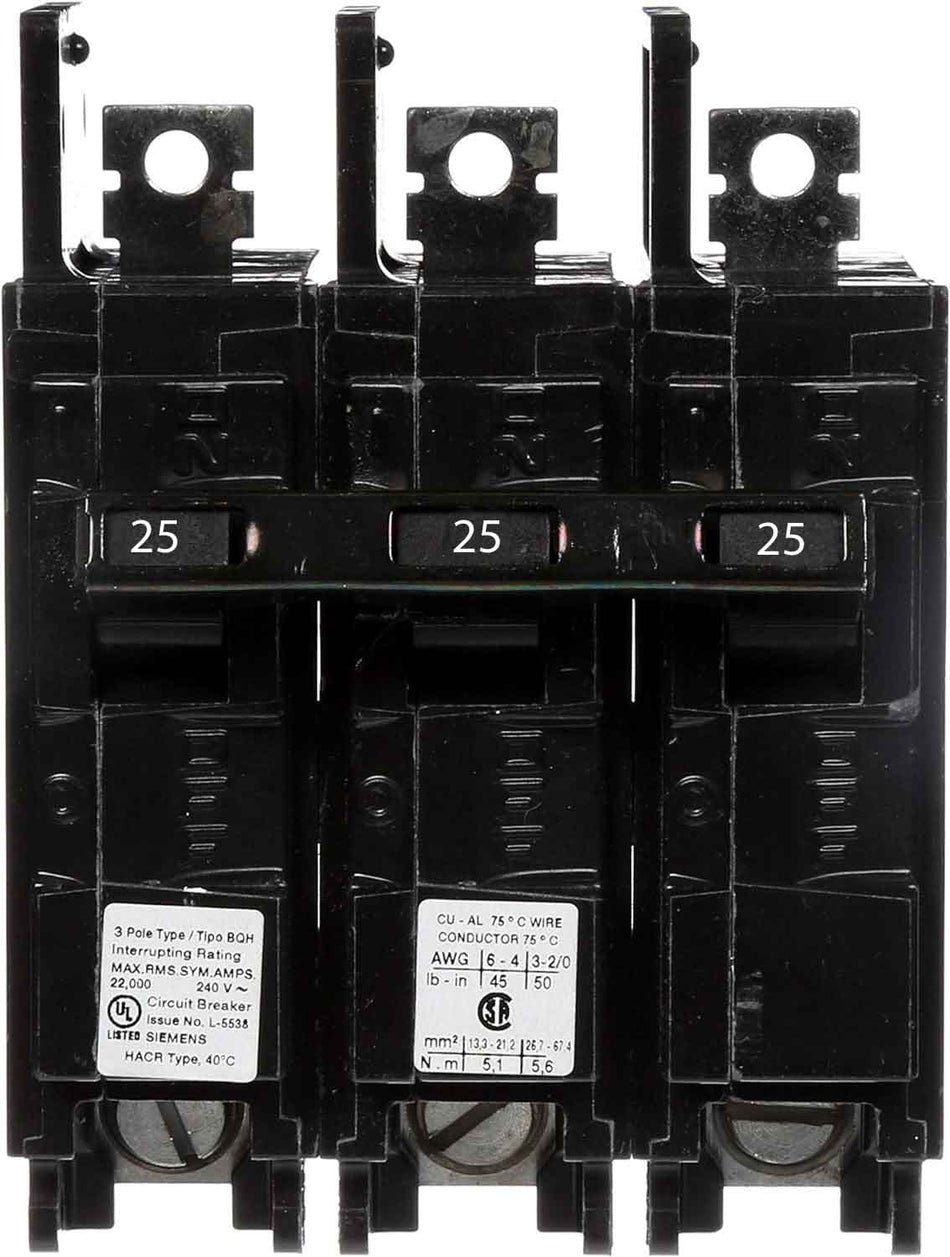 BQ3B025H - Siemens - 25 Amp Molded Case Circuit Breaker