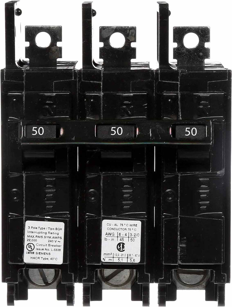 BQ3B050H - Siemens - 50 Amp Molded Case Circuit Breaker