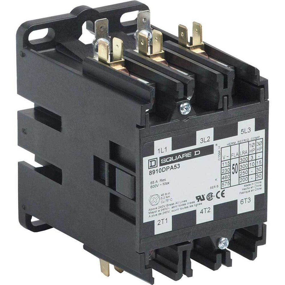 8910DPA53V06 - Square D - 50 Amp Definite Purpose Contactor
