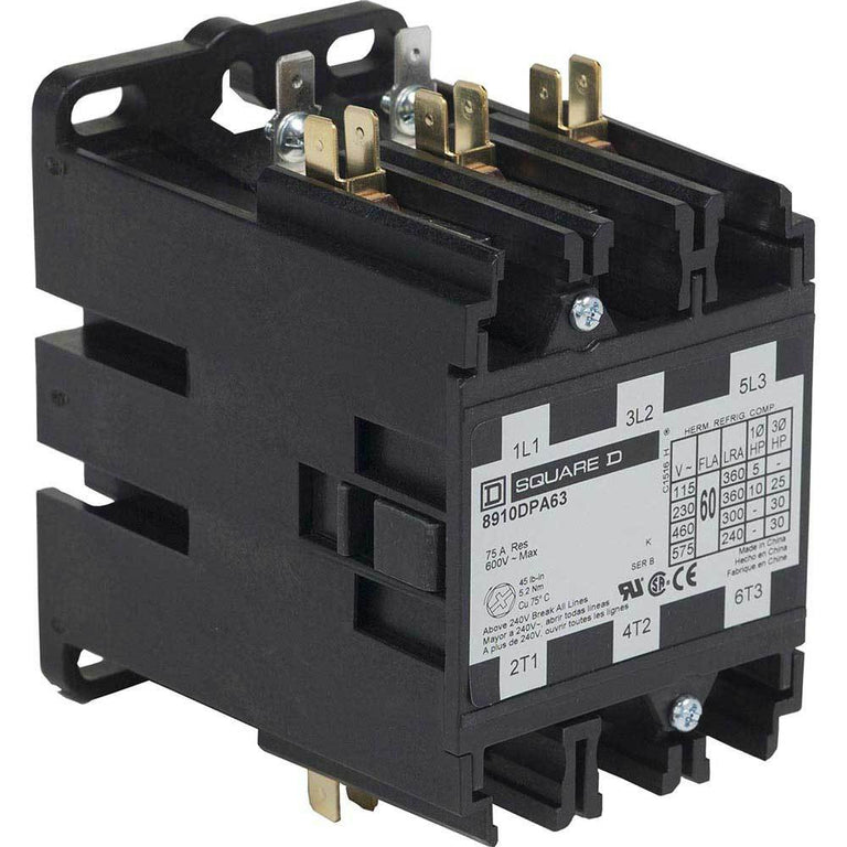 8910DPA63V09 - Square D - 60 Amp Definite Purpose Contactor