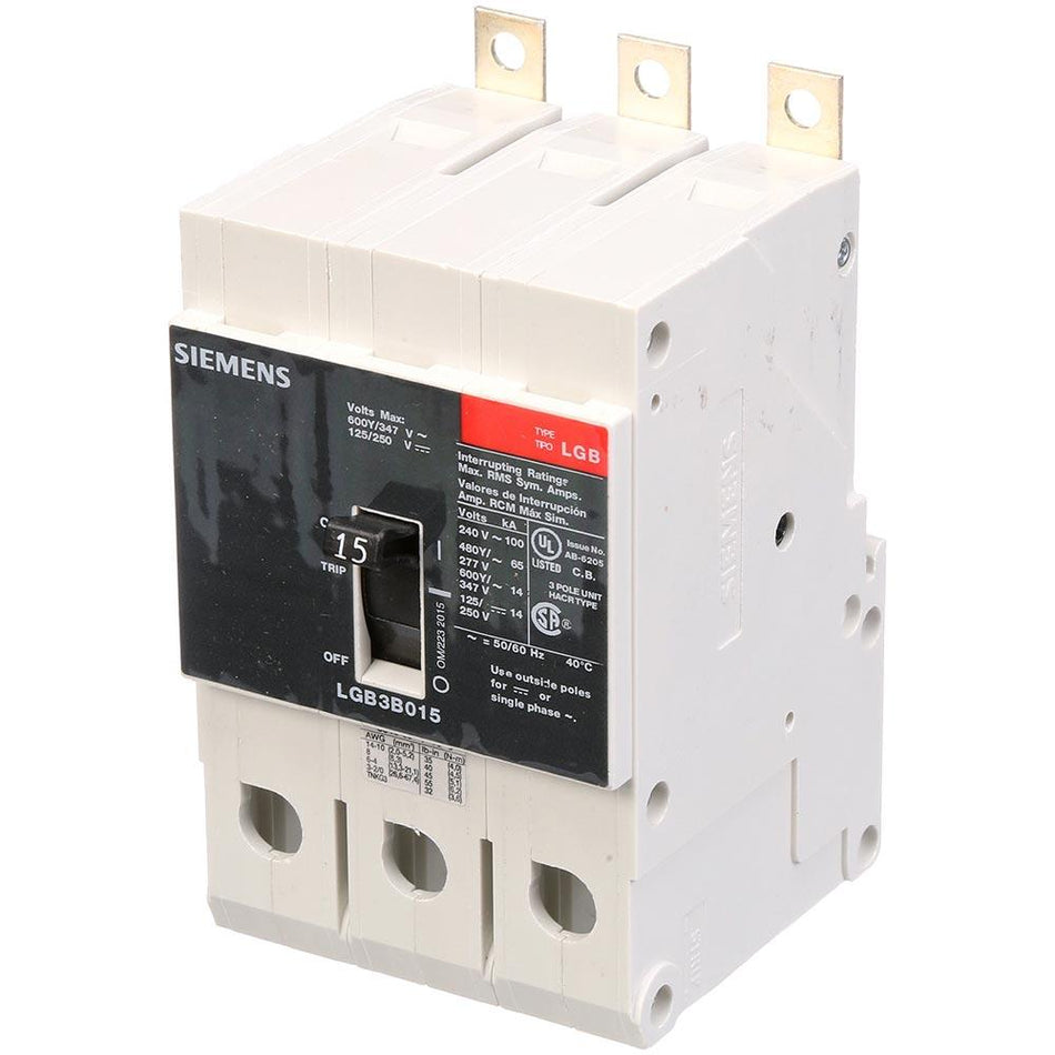 LGB3B015B - Siemens - Molded Case Circuit Breaker