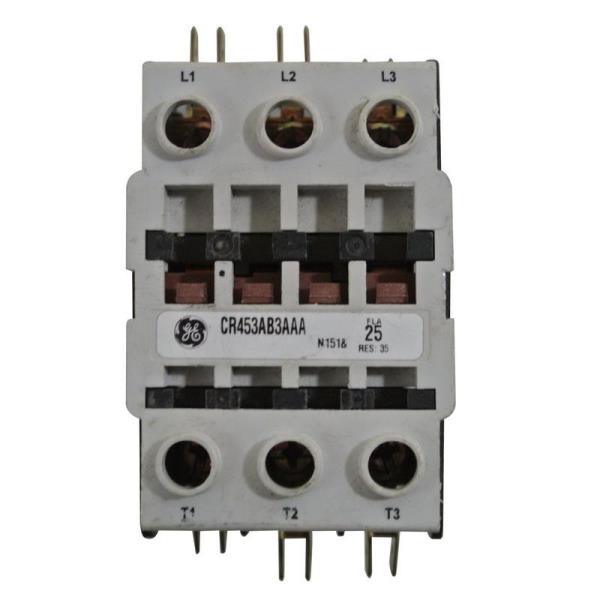General Electric CR453AB3AAA Contactor – 3 Pole, 25A, 110/120VAC Coil