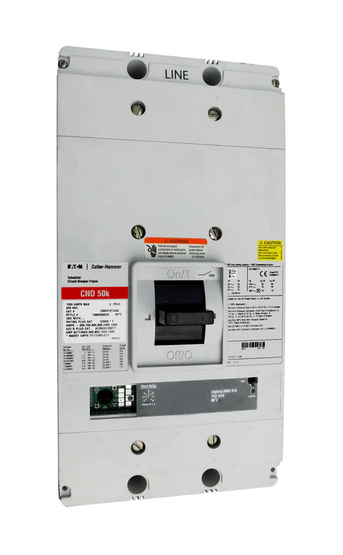 Eaton Cutler Hammer CND312T33W 1200A 3-Pole Molded Case Circuit Breaker – Bolt-On Mount – 600VAC