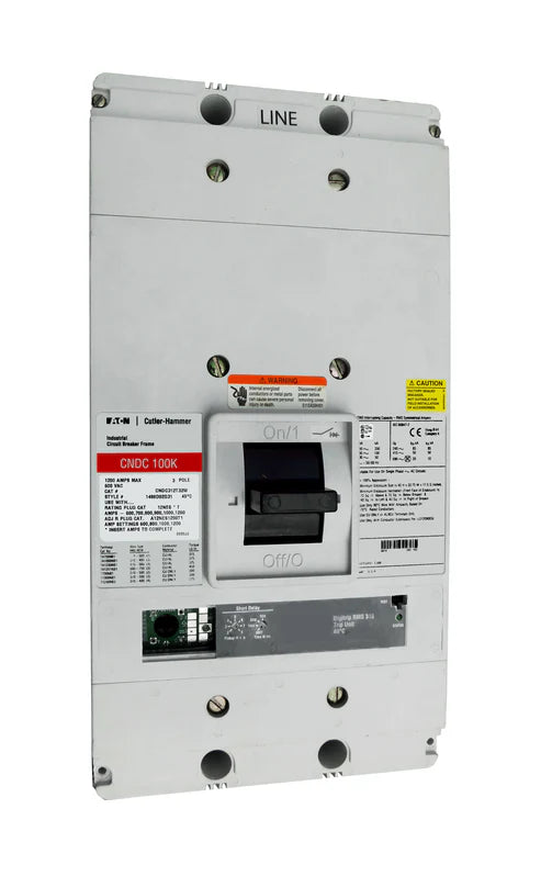 Eaton Cutler Hammer CNDC312T32W 1200A 3 Poles Molded Case Circuit Breaker – Bolt-On Mount – 600VAC