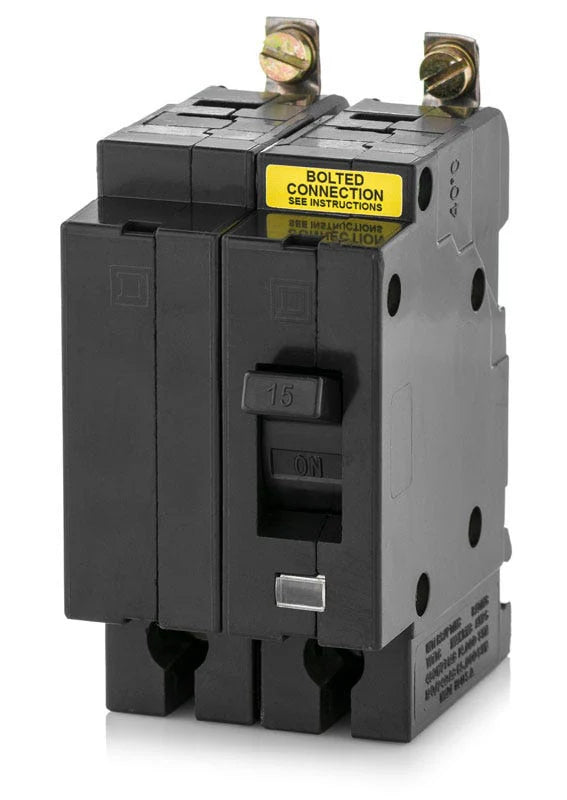 Square D EHB24015 Bolt-On Molded Case Circuit Breaker – 2 Pole – 15A – Thermal Magnetic – NEHB Panelboard Compatible