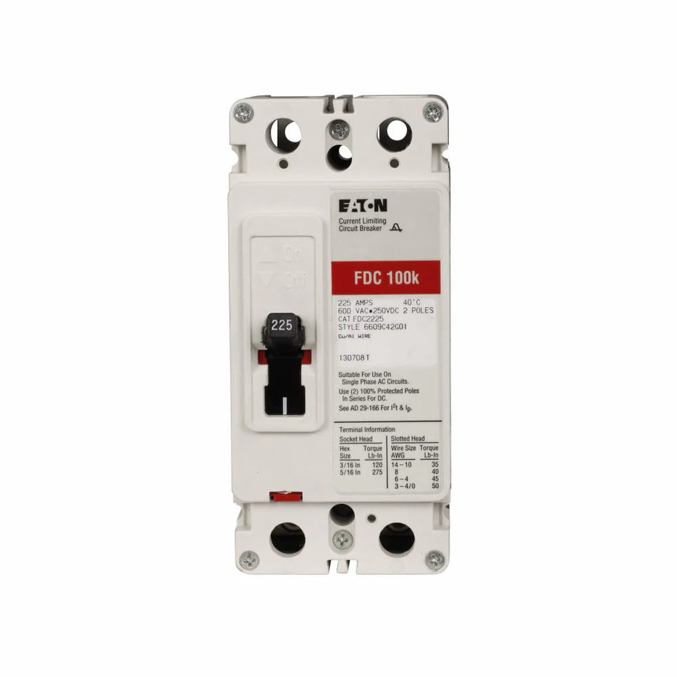 FDC2040 - Cutler Hammer Bolt-On 600V 40A 2 pole circuit breaker 100kA@480V